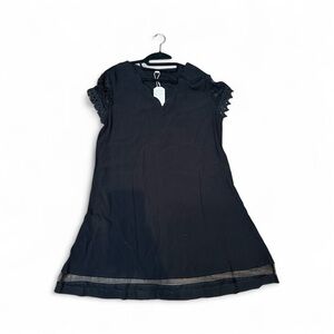 Elegant Black Lace Sleeve Dress